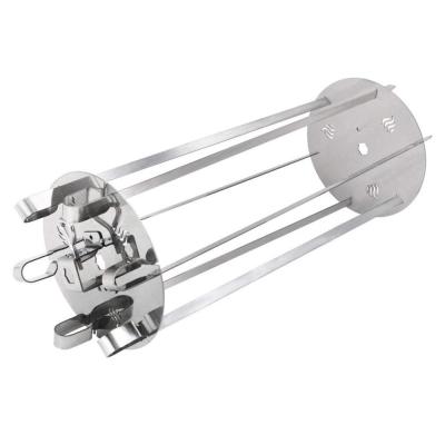 China Easily Cleaned Stainless Steel Kebab Rotisserie Wheel With 6pcs Skewer for sale