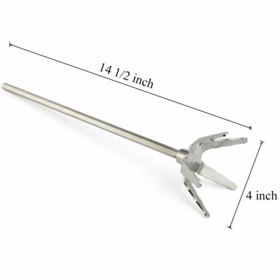 China Corrosion resistance 4 inch stainless steel BBQ fork used in BBQ grill rotisserie kit for sale