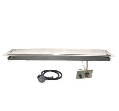 China Shield Stainless Steel 33 x 9 Inch Pan Cover to Fit 30 Inch Lineari Fire Pit Burner for sale