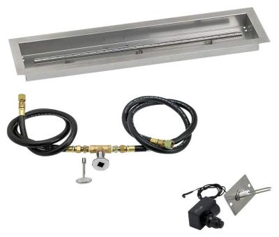 China SS304 Stocked Linear Fire Pit Burner System With NG Ignition Kit for sale