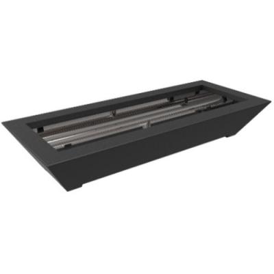 China The Popular Black Linear Gas Fire Stocked Garden Pit Burner Pan for sale