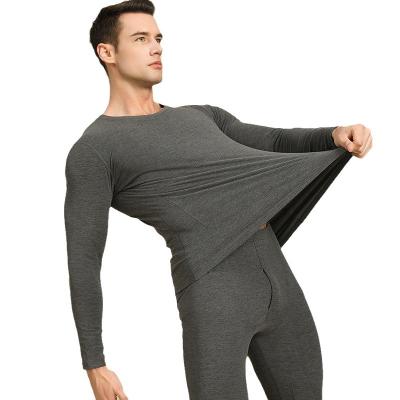 China 260g couples thermal thick cashmere silk thermal underwear set men's and women's double-sided wool and fleece underwear autumn for sale