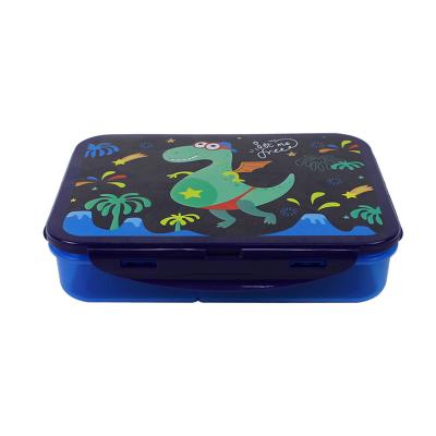 China Leakproof Freshness Preservation Three Compartment Plastic Food Containers Kids Lunch Box for sale