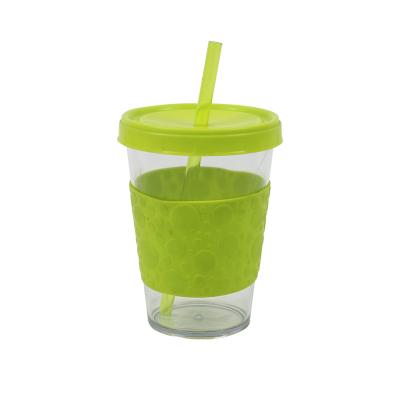 China Summer Kids Popular Clear Clear Reusable Plastic Cold Reusable Tumblers With Lids And Straws For Party for sale