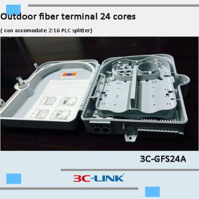 China Poled Mounted Fiber Terminal Box , ABS / PC Material Cable FTTH Termination Box For CATV Networks for sale