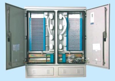 China Small Volume 576 Cores Outdoor Fiber Cabinet SMC Cross Connect Cabinet For Storage / Dispatch for sale