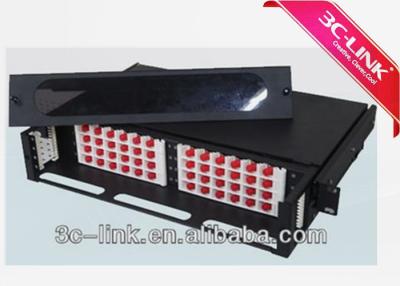 China Waterproof 1 U 48 Ports Rack Mount Aluminum High Density Fiber Patch Panel for sale