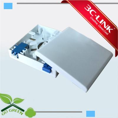 China Indoor Fiber Terminal Box 1-2 Port , Fiber Optic Termination Box For FTTH / FTTO 86mm X 86mm X 25mm for sale