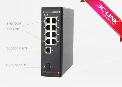 China Fast Gigabit 8 Port Industrial POE Switch Anti Corrosion 10/100M Auto Detect AF/AT Devices for sale