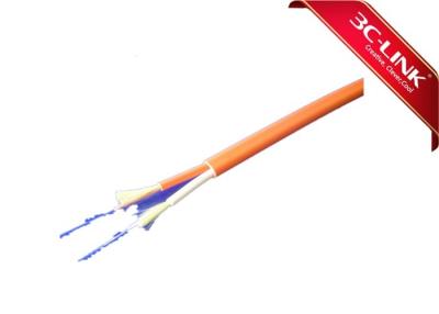 China Indoor Duplex Orange Fiber Optic Cables 2.8×5.7mm With LSZH Material for sale