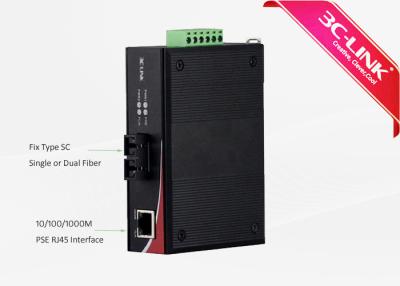 China 10/100Base-T Gigabit POE Industrial Media Converters For Security System CCTV for sale