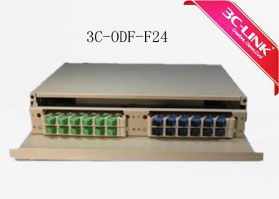 China 24 cores 1.5U 19 inch  Rock mounted Optical Distribution Frame patch panel for sale