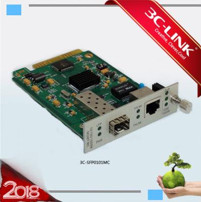 China 10/100/1000Base - TX to 1000Base - FX mutiple services Managed Media Converter Card for sale