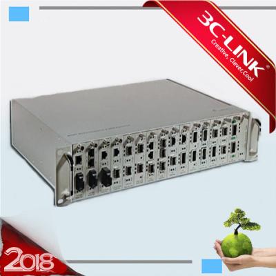 China 19inch chassis 16 Slots Rack DWDM MUX DEMUX Strong  Managed Media Converter System for sale