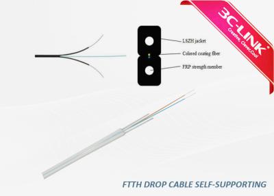 China LSZH Sheath 1 Core 2 Core 4 Core FTTH Fiber Optic Cable Blank / White / Beige for sale