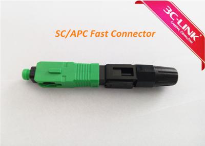 China Single / Multi Mode Fibre Optic Cable Connectors SC Field Assembly Connector for sale