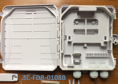 China Outdoor 8 Cores Fiber Optic Terminal Box For Wall Mount And Pole Mount for sale