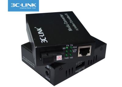 China BiDi WDM fiber optical media converter single mode fast ethernet 20km media converter for sale