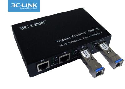 China 2 SFP Slots+ 2 10/100/1000M Gigabit Media Converter 10/100/1000base-T to 1000base-X for sale