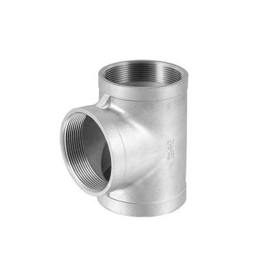 China Industry ss304 stainless steel pipe fitting seamless equal BW tee for sale