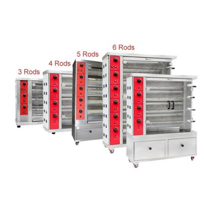 China High Efficiency Commercial GRILL 5 ​​Layers Gas Chicken Rotisserie Oven 5 Rods 20 Pcs Of Chicken Roasters for sale