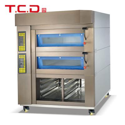 China High Efficiency Customized Gas 4 Trays Baking And Commercial Pastry Tools Pizza Oven Oven With Proofer for sale