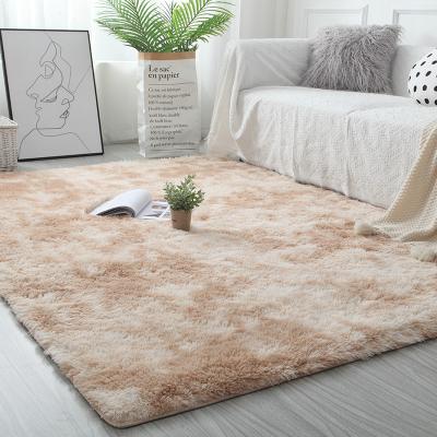 China Good Quality Washable Coffee Table Sofa Carpet Tie Dye Gradient Living Room Bedroom Bedside Carpet Home Luxury Carpet for sale