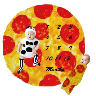 China 2021 Markets PORTABLE Hot Selling Flannel Wool Polyester Tortilla Pizza Baby Round Blanket for sale