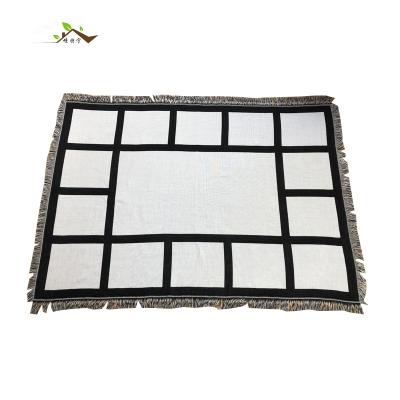 China PORTABLE 2021 Amazon Hot Selling White 9 Panel Polyester Throw Blanket Customizable for sale