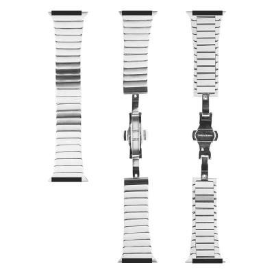 China Chungming Stainless Steel Stainless Steel Metal Band Strap For Apple Watch 40mm 38mm 44mm 42mm 41mm Link Strap For Apple Watch 7/6/SE/5/4 for sale