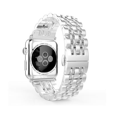 China Quick Release CM Factory Business Stainless Steel Watch Band For iWatch Se 6 5 7 4 Solid 3 Strap Strap For Apple Watch 38/40/44/41/45m for sale