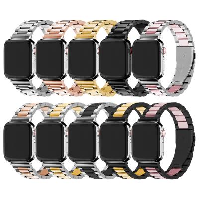 China Chungming Stainless Steel Correa Link For Apple Watch 45mm 41mm Replacement Strap Stainless Steel Mesh Band For Apple Watch 7/6/5/4 for sale