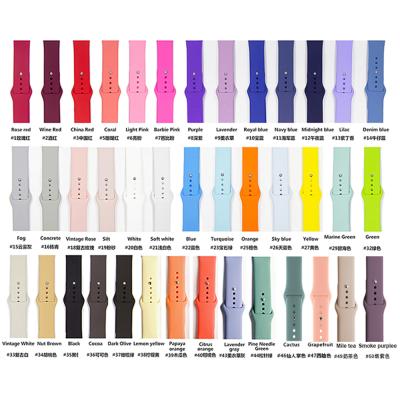 China Classic CM Sport Silicone Rubber Watchbands For Apple Watch Se 6 5 Series 7 4 3 2 1 Soft Silicone Rubber Strap Strap For iwatch for sale