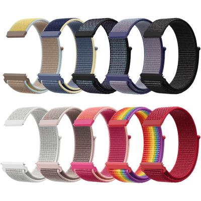 China Breathable Fabric Chungming 20mm Sports Watch Band Nylon Strap 22mm For Samsung Galaxy Watch 3 4 2 Gear Active for sale