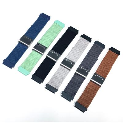 China Braided Fabric Chungming Correa Smart Watch Band Nylon Elastic Strap for Samsung 20mm 22mm Suitable for Men and Ladies for sale