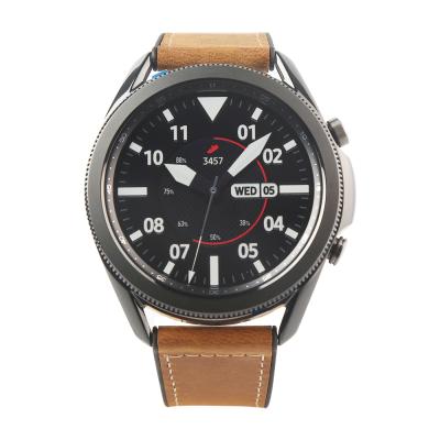 China Wholesale Price Daily Life Support OEM TPU With Leather Wrist Strap For Garmin Watch 20 Mm Real TPU Black Coffee Leather Watch Strap for sale