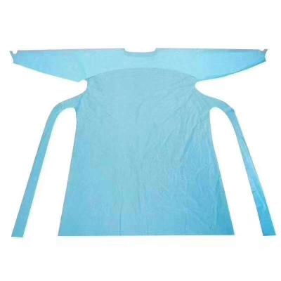 China Customized Disposable Plastic Aprons Waterproof Waterproof Oil-proof Dressing Gown Kitchen Clothing Logo Printing for sale