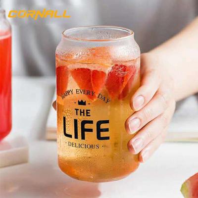 China Clear success 16oz sublimation soda can shaped beer glass mugs mugs drinking glasses for beverage for sale