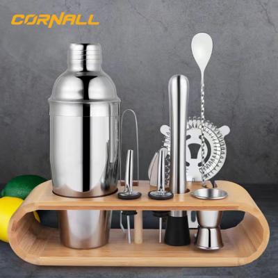 China Viable Custom Logo Cocktail Holding Bar Shaker Set For Bartender Stainless Steel Boston 12 Piece Products Kit for sale