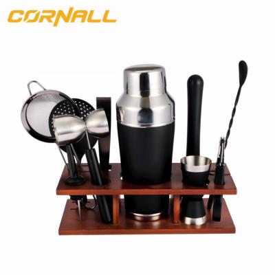 China Viable Cocktail Mixology Set Home Bar Tools Bartender Tool Kit Martini Cocktail Shaker For Awesome Drink Preparation for sale