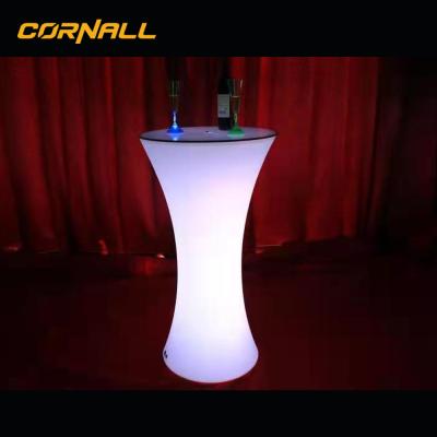 China Environmental friendly environment party furniture commercial plastic rechargeable led light table chairs led outdoor bar furniture for sale