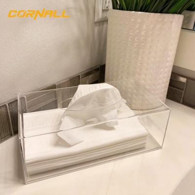 China CLASSIC Custom Luxury Acrylic Paper Face Box Restaurant Lid Tissue Napkin Holder For Sale for sale