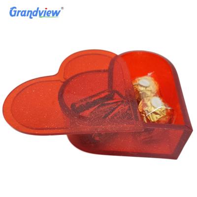 China 2022 Materials 2022 Red Heart-shaped Acrylic Valentine's Day Heart-shaped Paperboard Flower Gift Box Recycled Luxury Packaging for sale