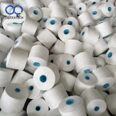 China Sustainable QC TEXTECH 80S/1 Recycled Sewing 100% Combed Cotton Yarn For Weaving for sale