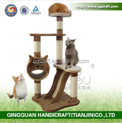 China Wholesale Viable Eco-Friendly Cat Furniture and Cat Face Scratcher and Cat Scratch Condo from BSCI QQ Pet Factory for sale