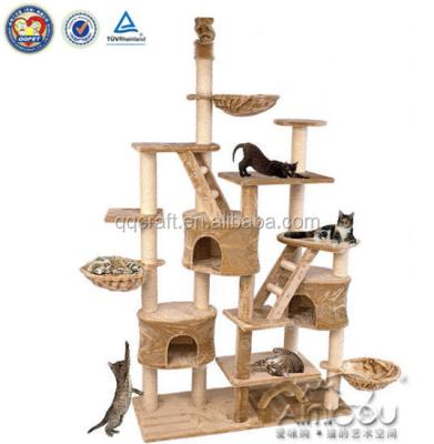 China QQuan Sustainable Luxury Banana Leaf Cat Tree and Cat Tree Scratch and High Cat Tree for sale