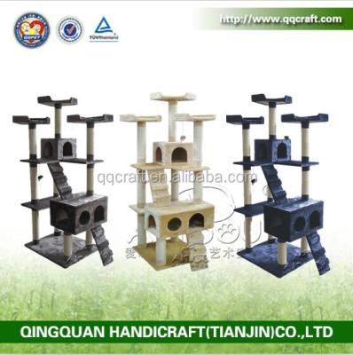 China QQPET viable Cat Tree Factory Wholesale Luxury Cat Tree Cat Scratching Post for sale