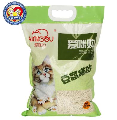 China Aimigou Wholesale Sustainable Tofu Cat Litter Cat Litter With Coffee Green Tea Scent for sale