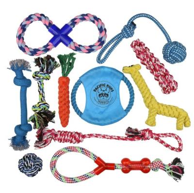 China Viable Fashion 10 Various Dog Pack Mode LOW MOQ Cheap Toy Play Sets For Pet Rope Dog Chew Toy 2020 for sale