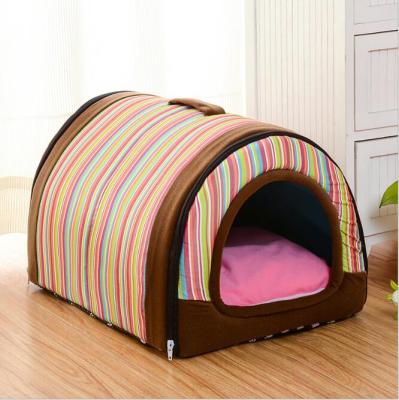 China Comfortable and Soft Pet Cat Bed Dog Bed Canvas Pet Travel Dog Bed for sale